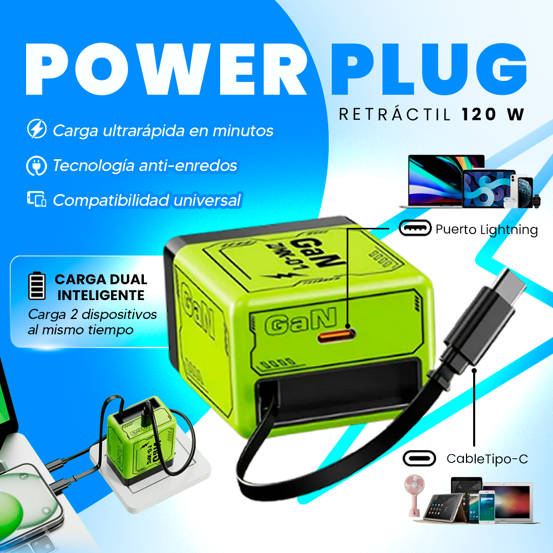 El PowerPlug Retráctil 120W